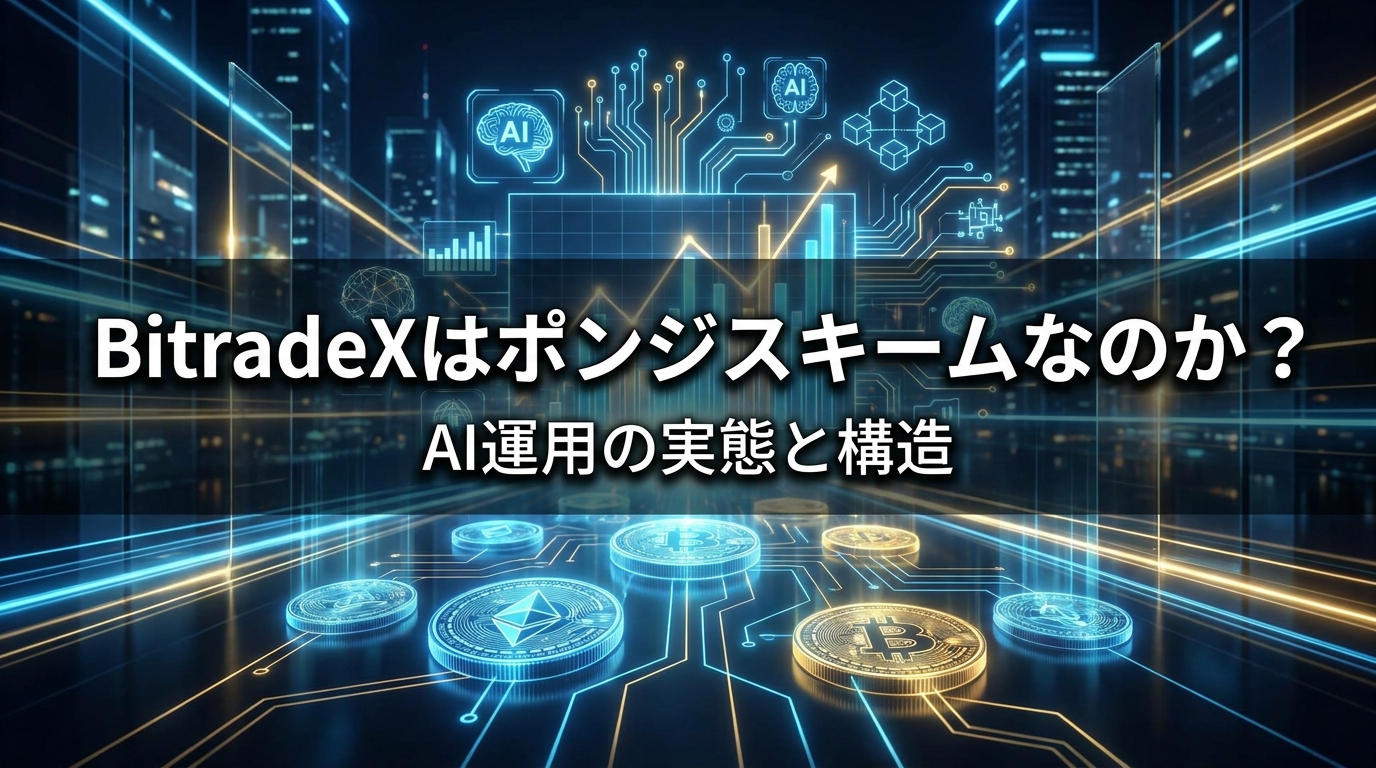 BitradeXはポンジスキームなのか？AI運用の実態と構造