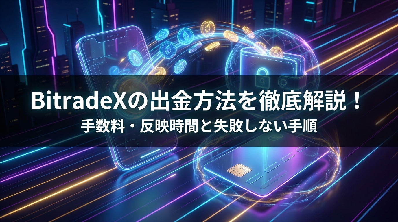 BitradeXの出金方法を徹底解説!手数料・反映時間と失敗しない手順